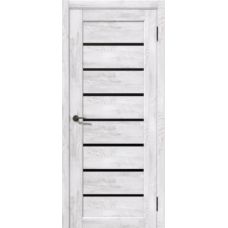 Дверь межкомнатная Дубрава Сибирь Рада ЛИНИЯ Ель альпийская, стекло черное